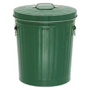 蓋付ペール缶　３３Ｌ　グリーン　３６７−０３３２