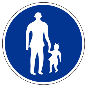 路面表示シート　８３５−００８　マーク歩行者専用　６００