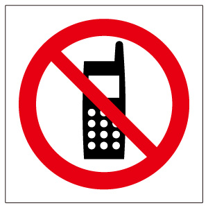 室内表示　８３９−３７　携帯電話禁止マーク　２枚組