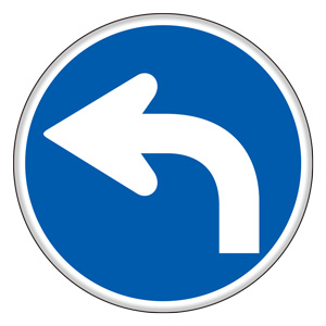 規制標識　８９４−０７　３１１−Ｂ・左　指定方向外進行禁止