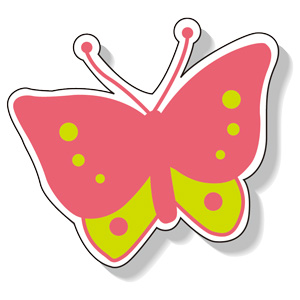 ジョイシール　９１３−０１　蝶　ピンク