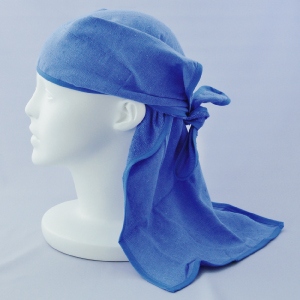 綿ガーゼタオル　頭カバー　ＦＴ−２６４　ブルー
