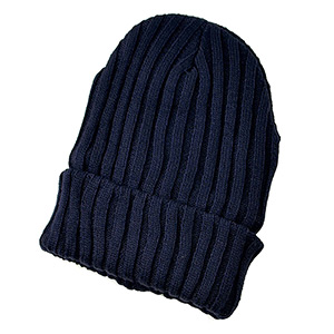 防寒対策用品　太リブワッチ帽　ＡＧ−５２　ネイビー